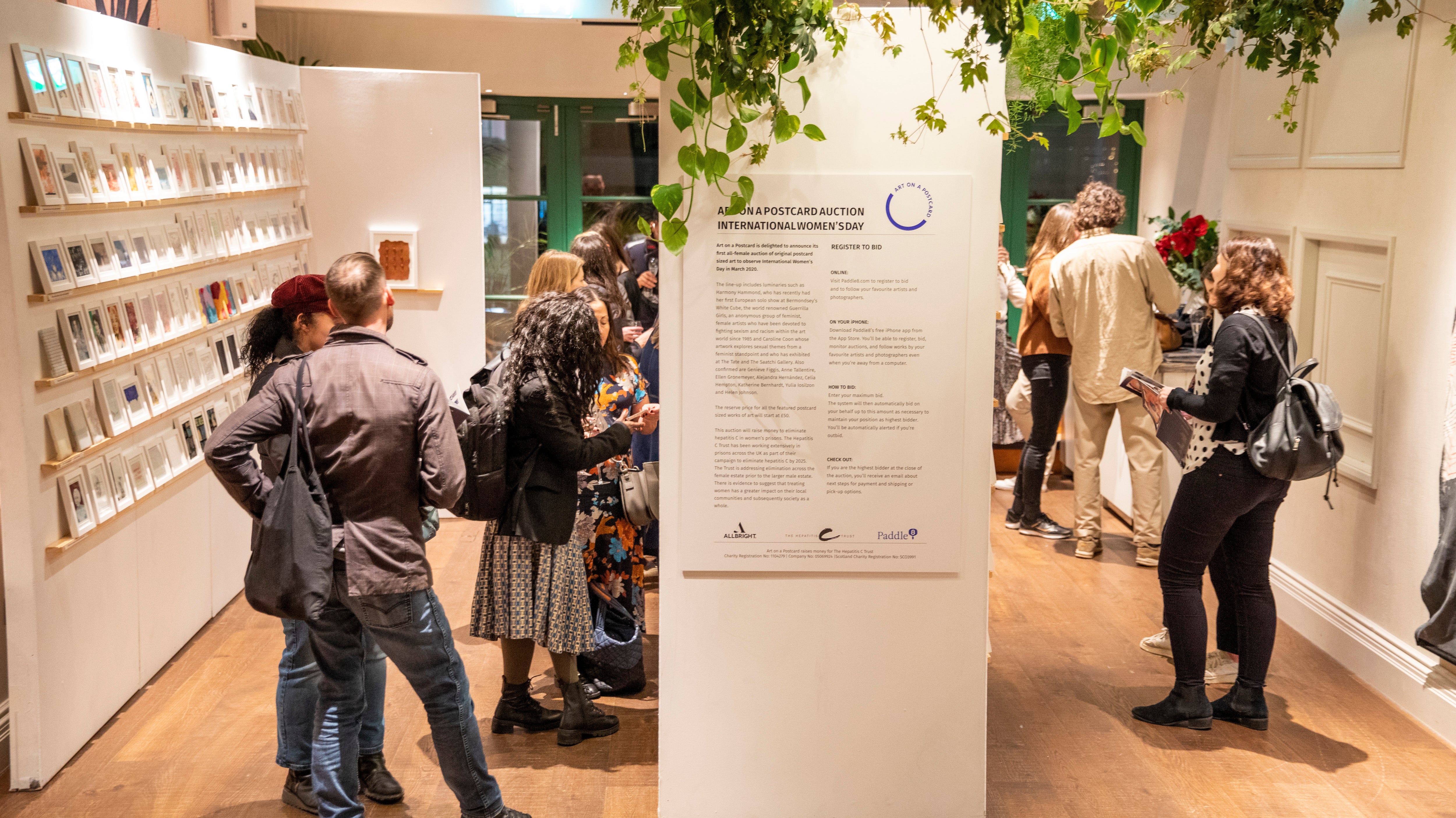 Art on a Postcard for International Women's Day at AllBright Mayfair