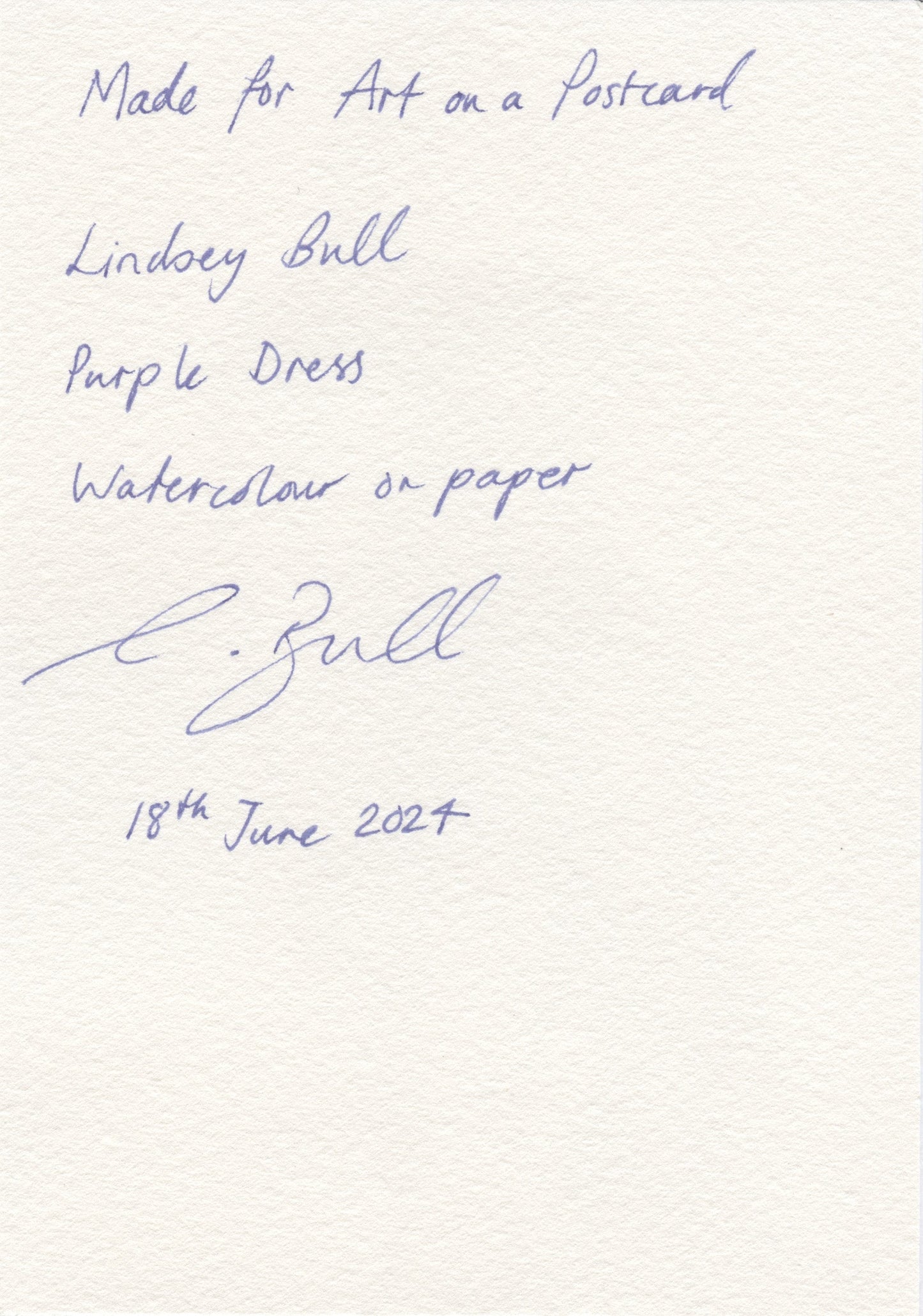 Lot 11 – Lindsey Bull – Purple Dress