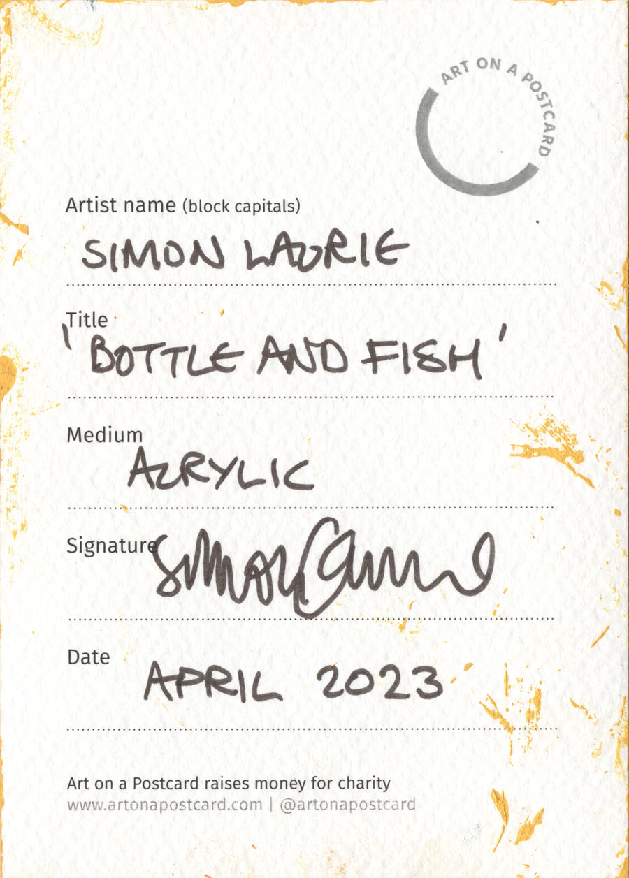 Lot 117 - Simon Laurie - Bottle and Fish