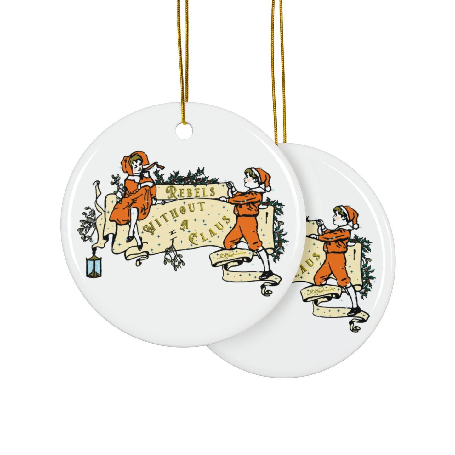 Ceramic Ornaments - Rebels Without a Claus by Ceal Warnants