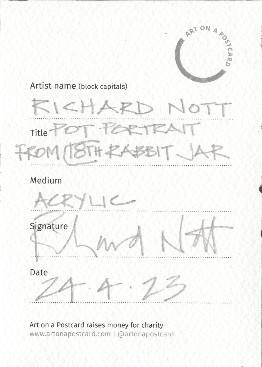 Lot 198 - Richard Nott - Pot Portrait from 18th C Rabbit Jar