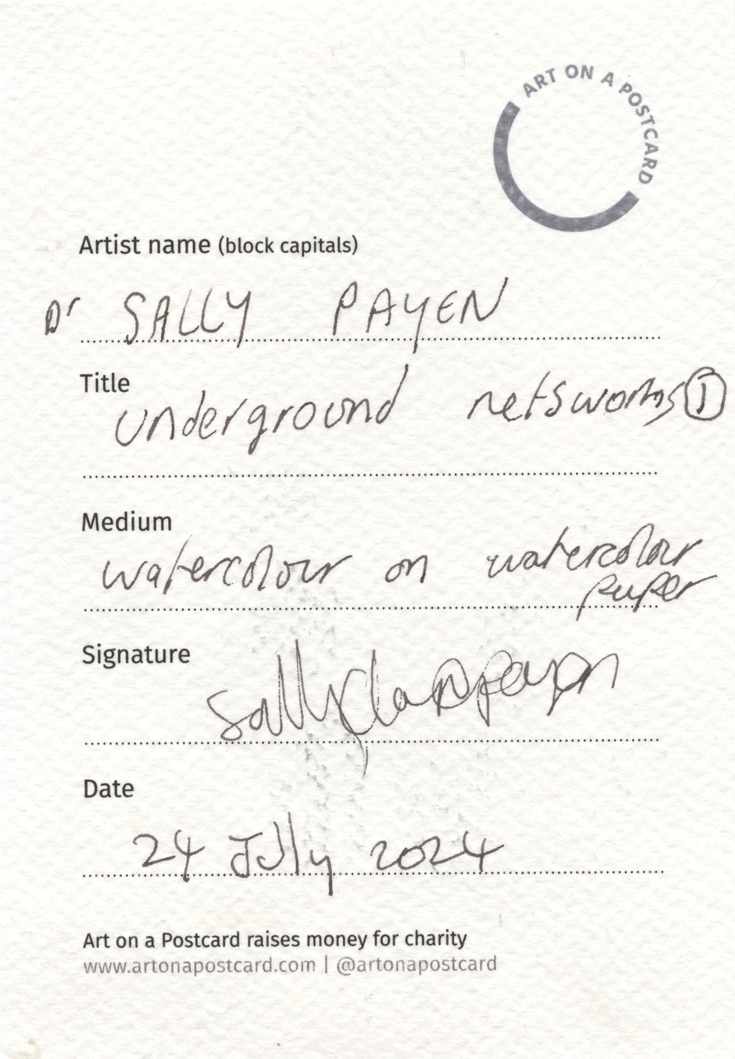 Lot 24 - Dr Sally Payen – Underground Networks 1