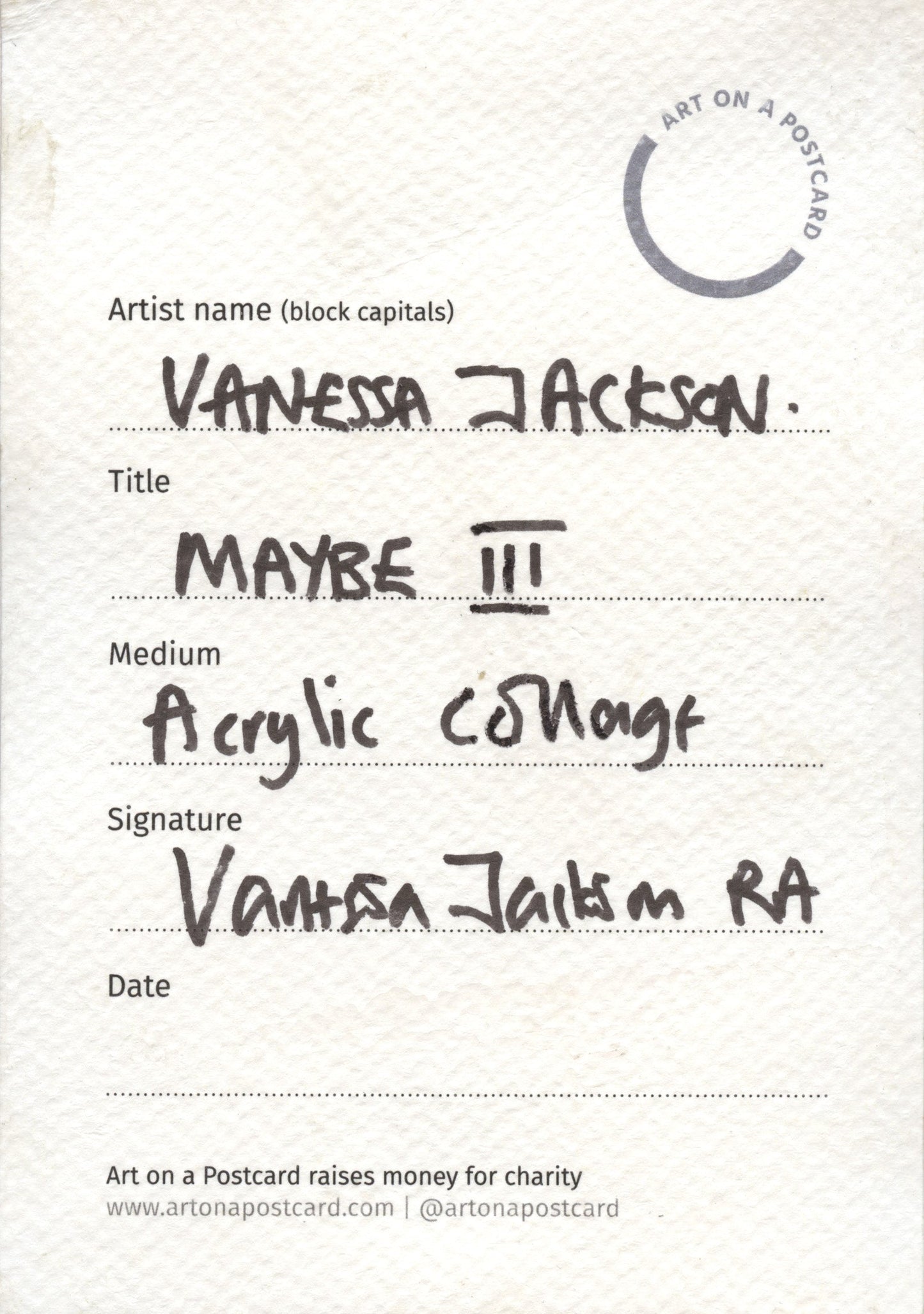 Lot 8 – Vanessa Jackson – Maybe III