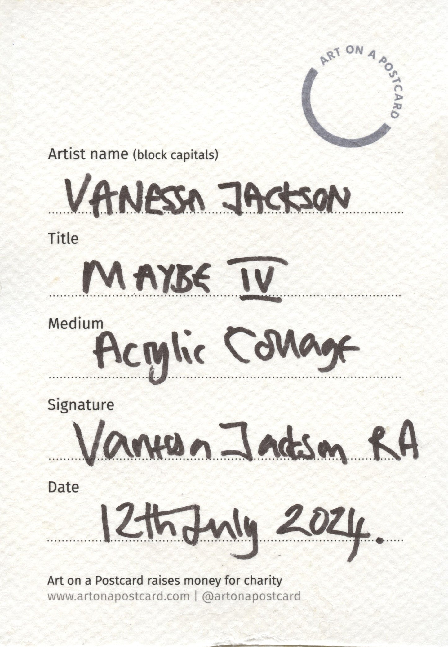 Lot 9 – Vanessa Jackson – Maybe IV