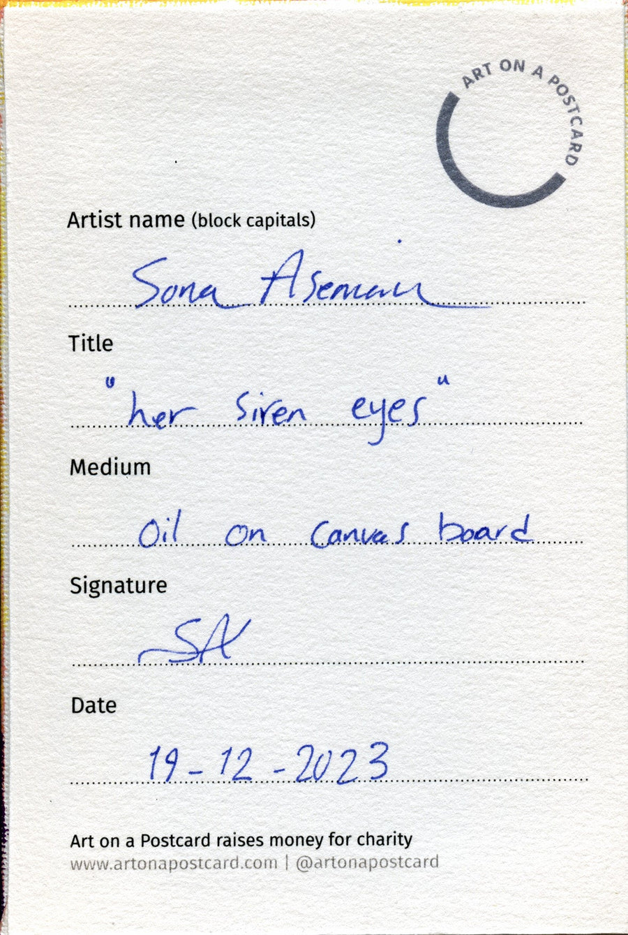 Lot 17 - Sona Asemani - Her Siren Eyes