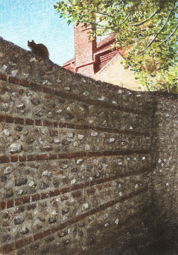 Peter Messer - Flint Wall and Cat