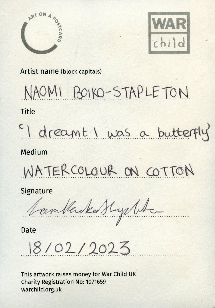 Lot 94 - Naomi Boiko-Stapleton - I dreamt I was a butterfly