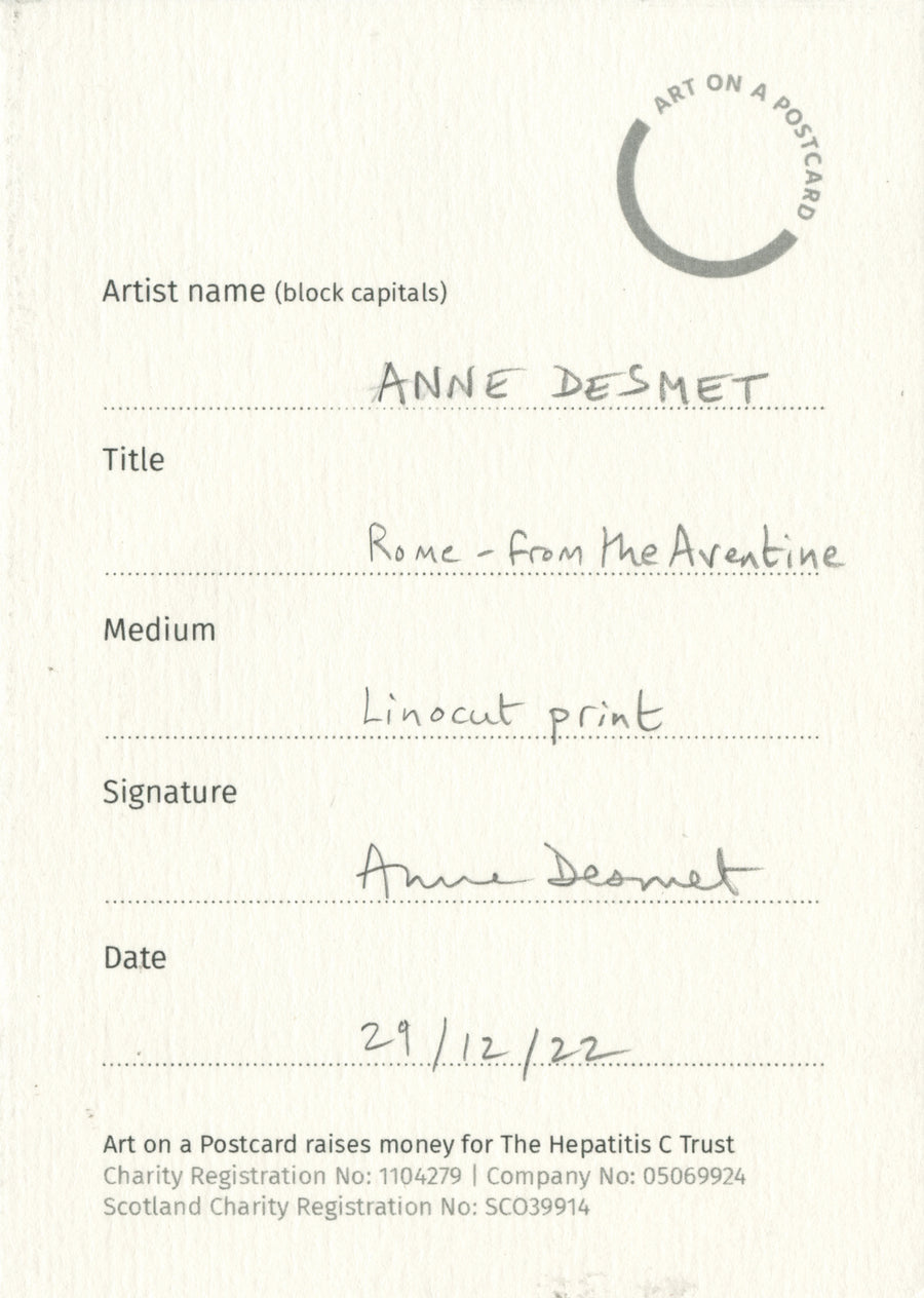 Lot 7 - Anne Desmet RA - Rome-From the Aventine