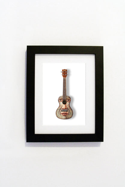 George Underwood - A6 Art on a Ukulele Print