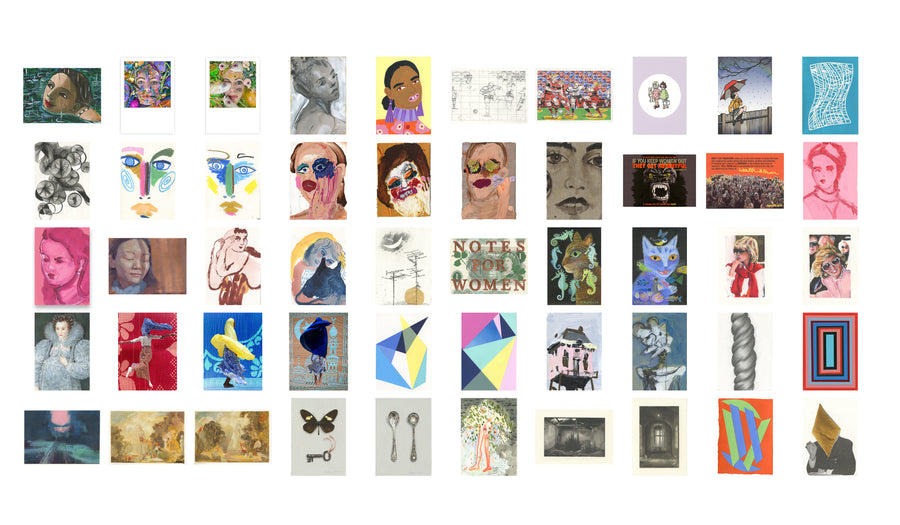 Art on a Postcard for International Women's Day 2020 Boxset of 50 cards